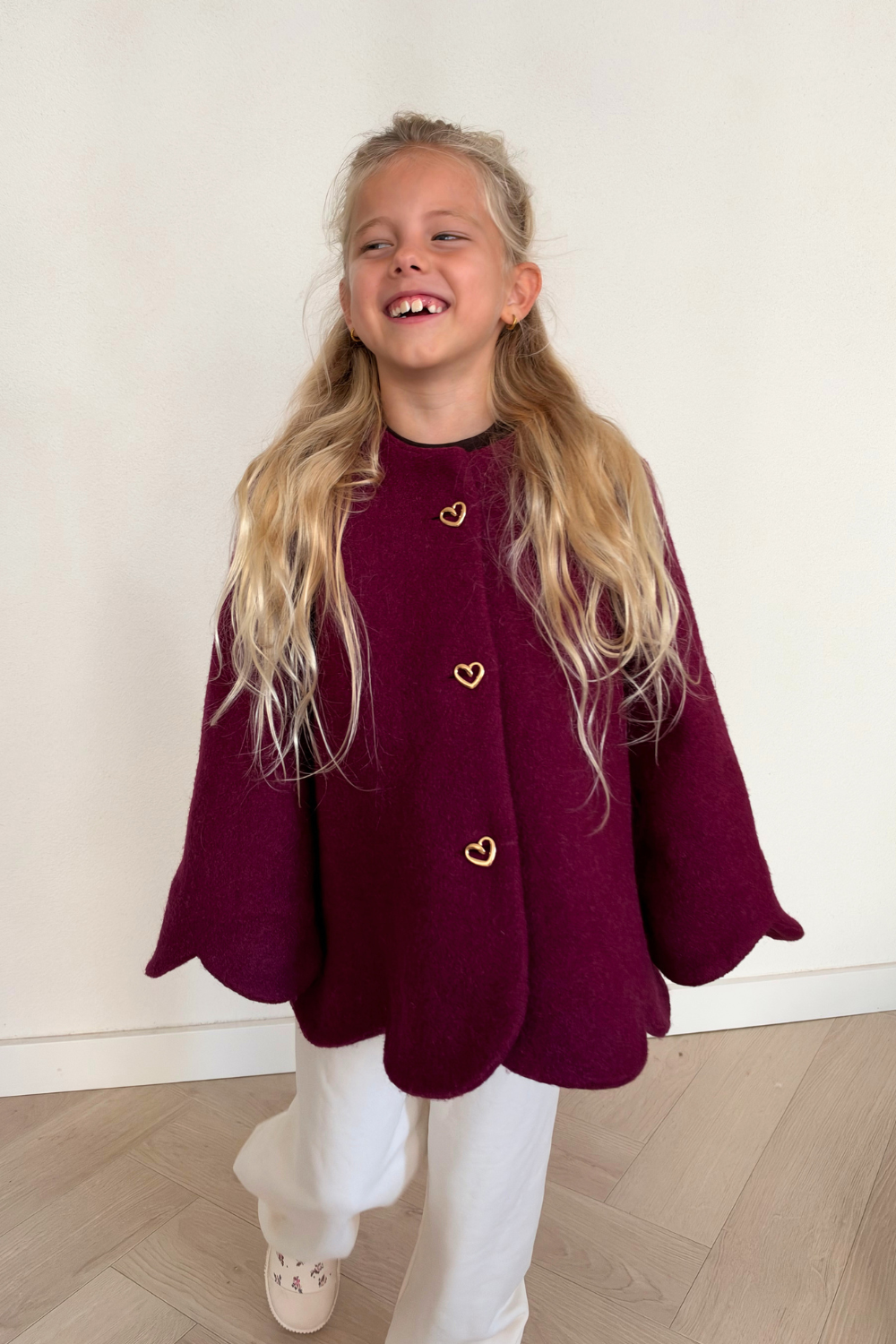 Sweetheart Wool Coat Bordeaux