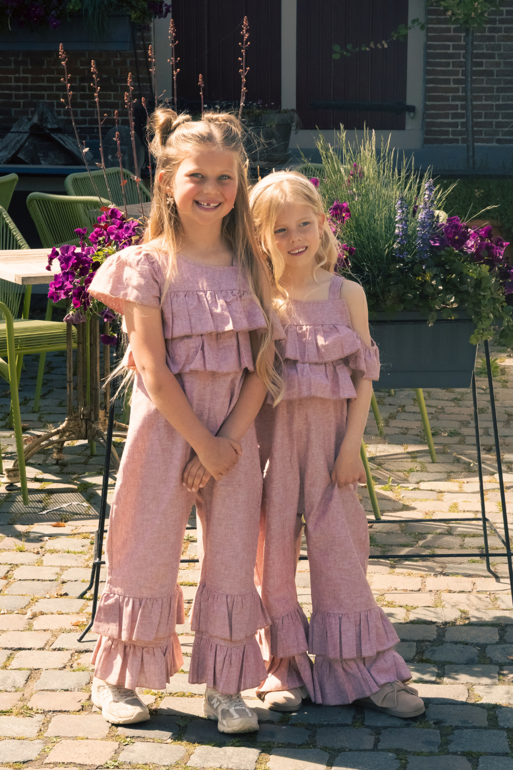 Rosé Ruffle Jumpsuit